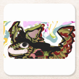 Varg kärlek underlägg papper kvadrat