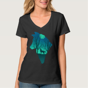 Varg Kärlek Wolfes Girl Animal Perfekt Idea T Shirt
