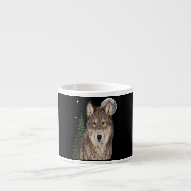Varg konst espressomugg (Framsidan)