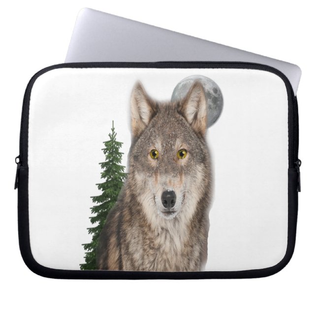Varg konst laptop sleeve (Framsidan)