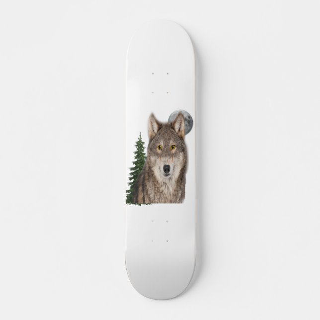 Varg konst mini skateboard bräda 18,7 cm (Framsida)