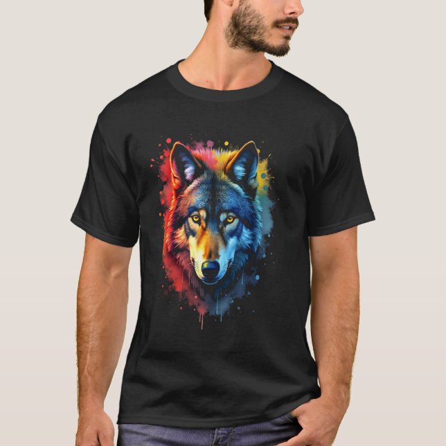 Varg konst t shirt (Framsida)