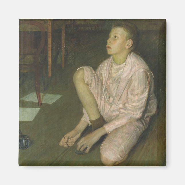 Varg, konstnärens son, 1900 magnet (Framsidan)