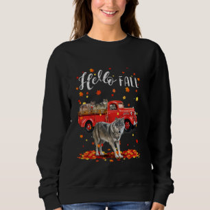 Varg Löv hösten Lycklig Fall Y'all Red Lastbil T Shirt