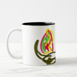 Varg lycklig höst Två-Tonad mugg