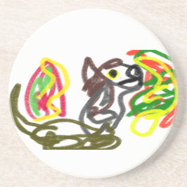 Varg lycklig höst underlägg