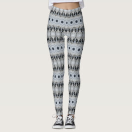 Varg Mandala Fierce Ögon och Hårig Symmetry Leggings