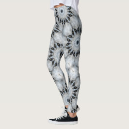 Varg Mandala Fierce Ögon och Hårig Symmetry Leggings