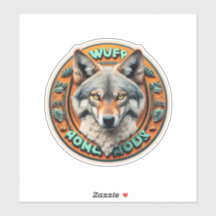 Varg Mandala för Varg Älskare Varg Kärlek Stickers