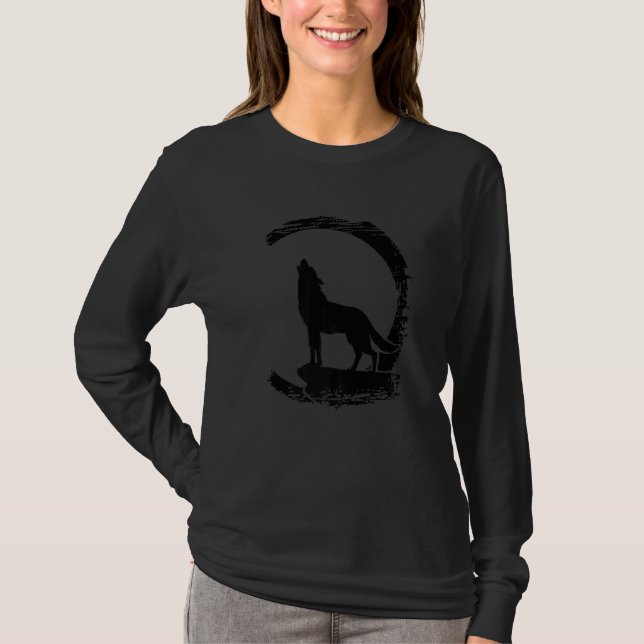 VARG MÅNE ANDLIG FANTASTISK 1 T SHIRT (Framsida)