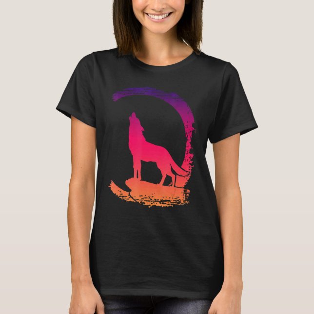 VARG MÅNE ANDLIG FANTASTISK 1 T SHIRT (Framsida)