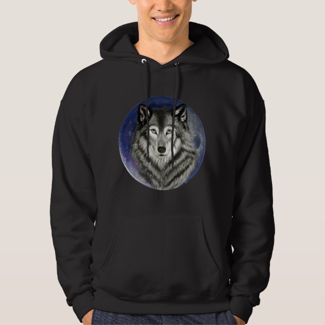 Varg Måne Hoodie (Framsida)