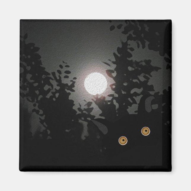 Varg Måne Magnet (Framsidan)