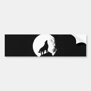Varg & Måne Silhoutte Bildekal