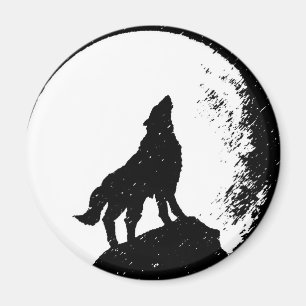 Varg & Måne Silhoutte Magnet