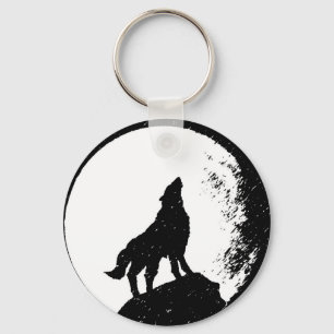 Varg & Måne Silhoutte Nyckelring