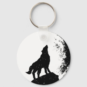 Varg & Måne Silhoutte Nyckelring