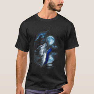 Varg Måne Varg Howling Full Moon Varg Graphic T Shirt