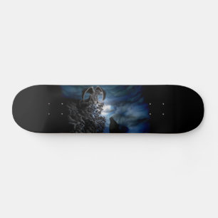 Varg Måne - Varg med Golem Mini Skateboard Bräda 18,5 Cm