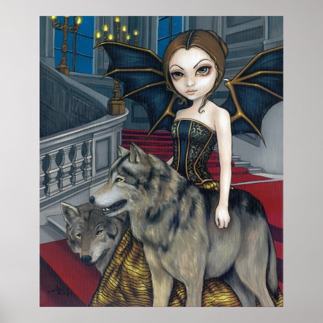 Varg Manor gothic vampyr Fairy Art Print Poster (Framsidan)