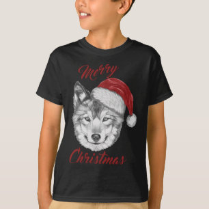 Varg med jultomten t shirt