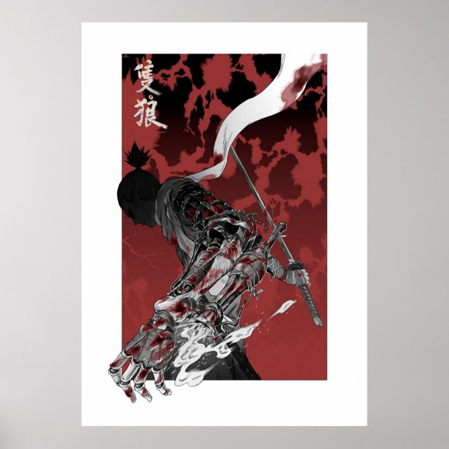Varg med katana sekiro poster (Framsidan)