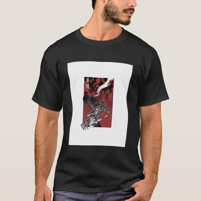Varg med katana sekiro t shirt (Framsida)