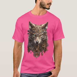 Varg med styrpunk med mekaniska redskap och kaross t shirt