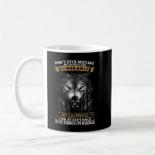Varg missar aldrig min tystnad för okunnighet kaffemugg