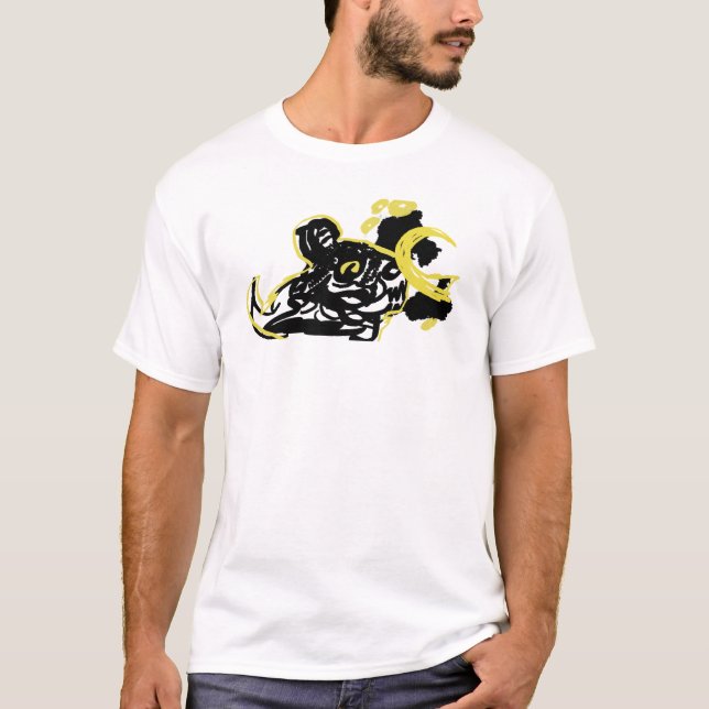 Varg  moln måne  t shirt (Framsida)