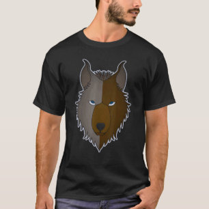 Varg Motif Predator Ansikte Imprint med Varg He T Shirt