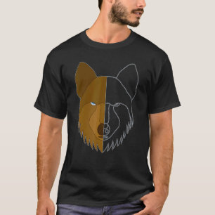 Varg Motif Predator Ansikte Wolfs T Shirt