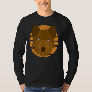 Varg Motif Predator Ansikte Wolfs T Shirt