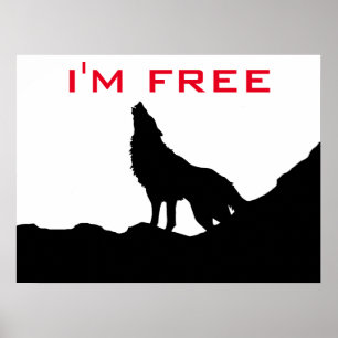 Varg Motivative Freedom Black & White Poster