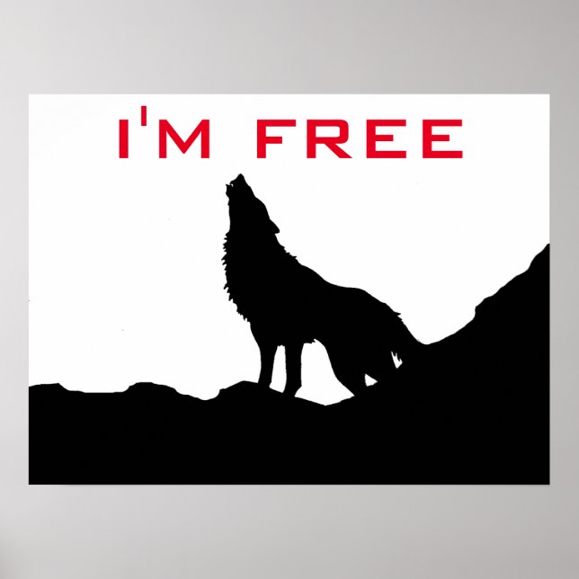 Varg Motivative Freedom Black & White Poster (Framsidan)