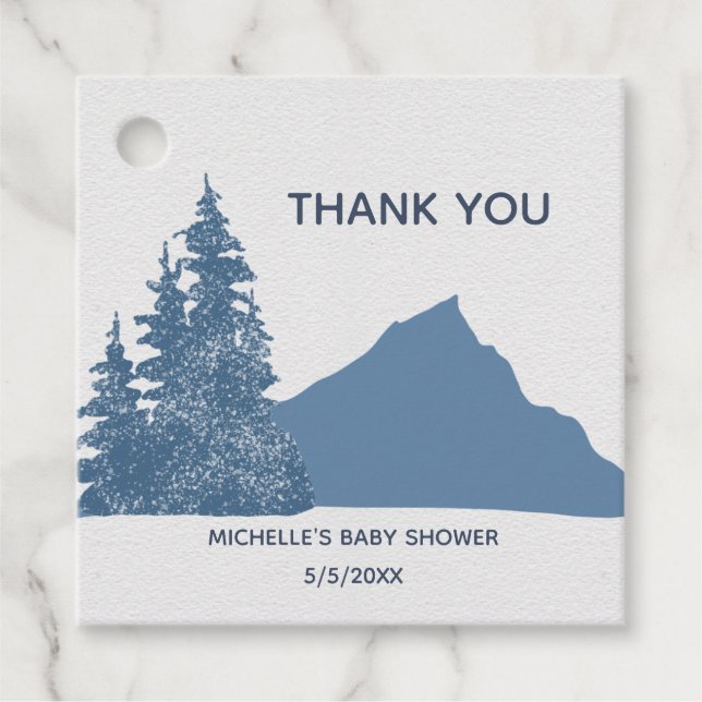 Varg Mountain Forest Boy Tack Gåvor Etiketter (Framsida)