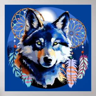 Varg Native Animal Spirit Poster