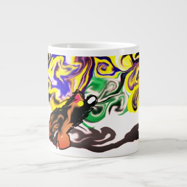 Varg natt stjärnig  jumbo mugg (Framsidan)