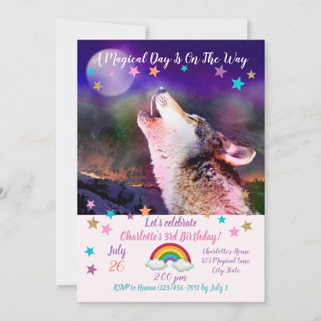 Varg nattetid inbjudningar (Framsida)