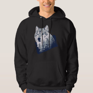 Varg Naturskog utomhus Vargar som  Varg Kärlek Hoodie