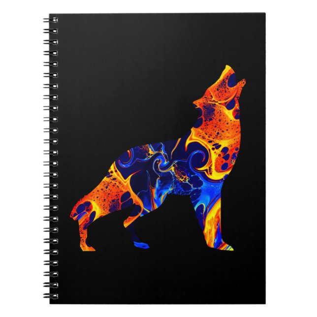 VARG NEON ABSTRAKT PAINT ANTECKNINGSBOK (Framsidan)