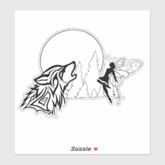 Varg och Anpassningsbar av mejeriprodukter Klistermärken