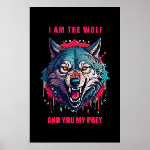 Varg och be illustration av koncept (AI+Human) Poster