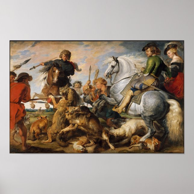 Varg och Fox Hunt Poster (Framsidan)