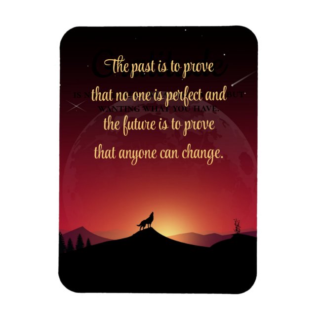 Varg och Himmel Ingen är Perfekt Magnet (Vertikal)