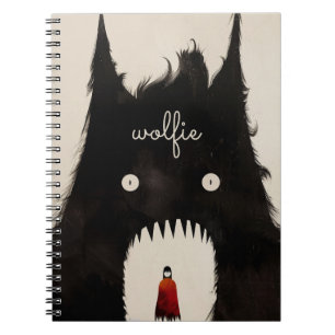 Varg och Huvan Little Red Riding Anteckningsbok