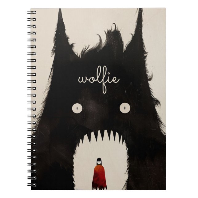 Varg och Huvan Little Red Riding Anteckningsbok (Framsidan)
