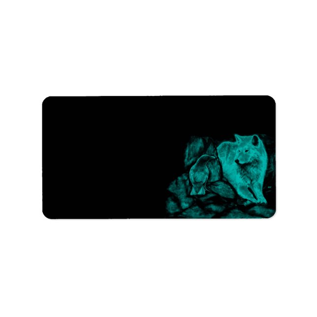 Varg och korv i natten adressetikett (Framsidan)