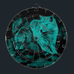 Varg och korv i natten darttavla<br><div class="desc">Varg och råg nattetid - Digital Fantasy ArtKSZP Painting >> Fler produkter i butikskategorin >> Vargar Raven - Varg mit Rabe >>> Varg och Raven på natten</div>