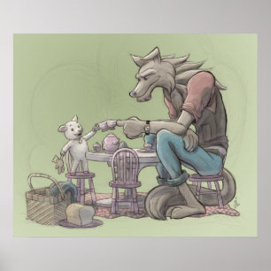 Varg och Lamb Tea Party Poster